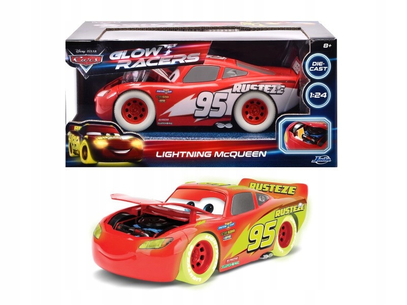 Samochód JADA TOYS Disney Pixar Cars Lightning McQueen Glow