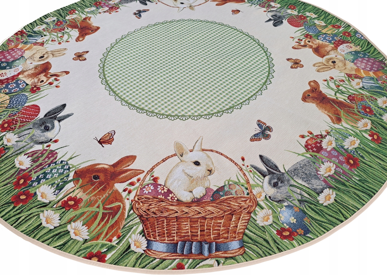 Velikonoční ubrus kulatý průměr 140 cm V53