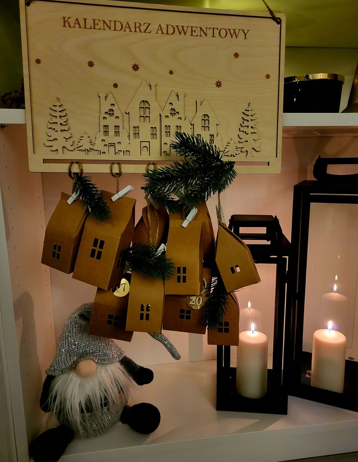 Kalendarz Adwentowy Drewniany Rodzaj wiszący