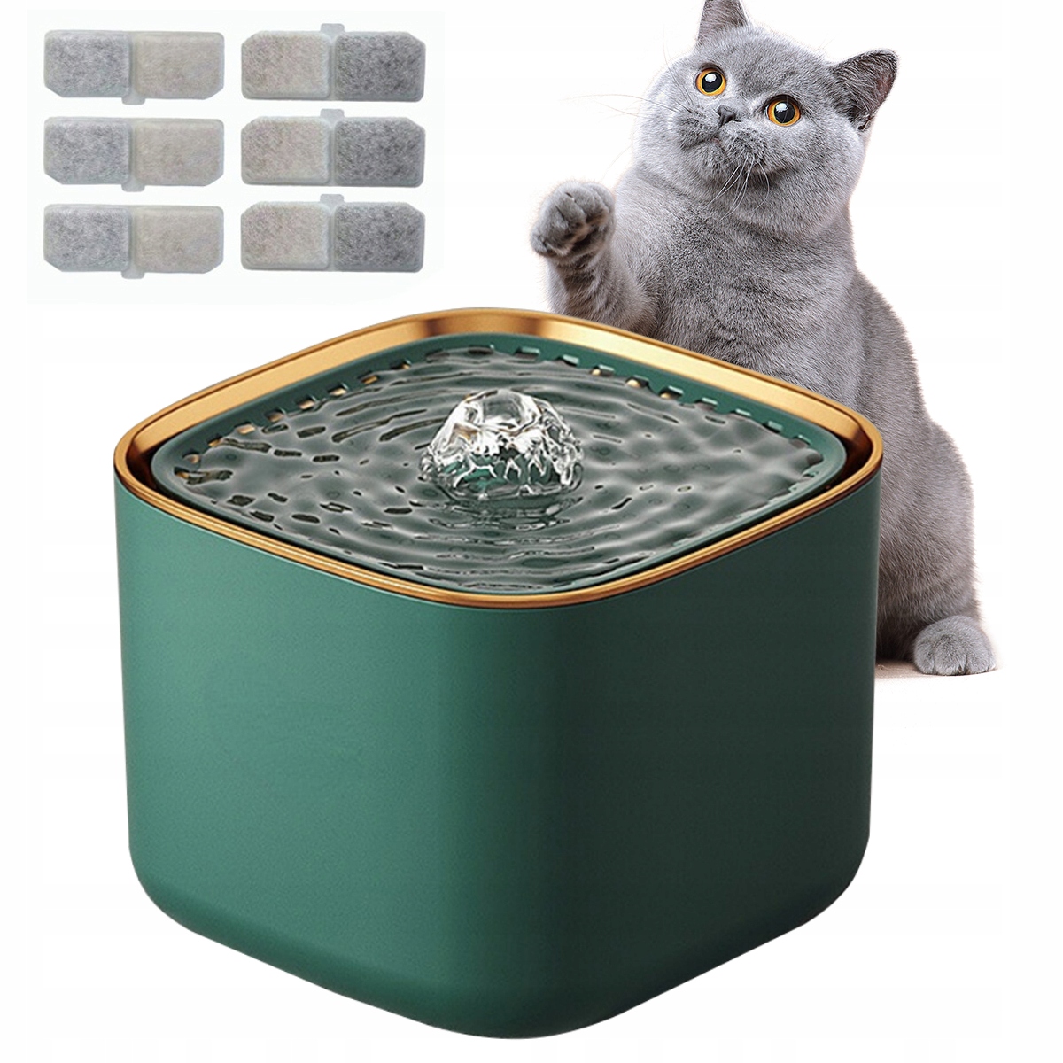 Levně Napáječka Automatická napáječka Fontána na vodu pro kočky Psa Čistící filtr