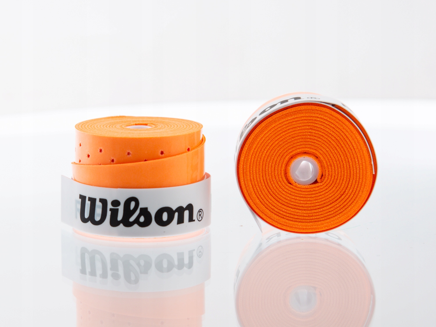 Wilson Overgrip lepka owijka tenisowa perforowana pomarańczowa