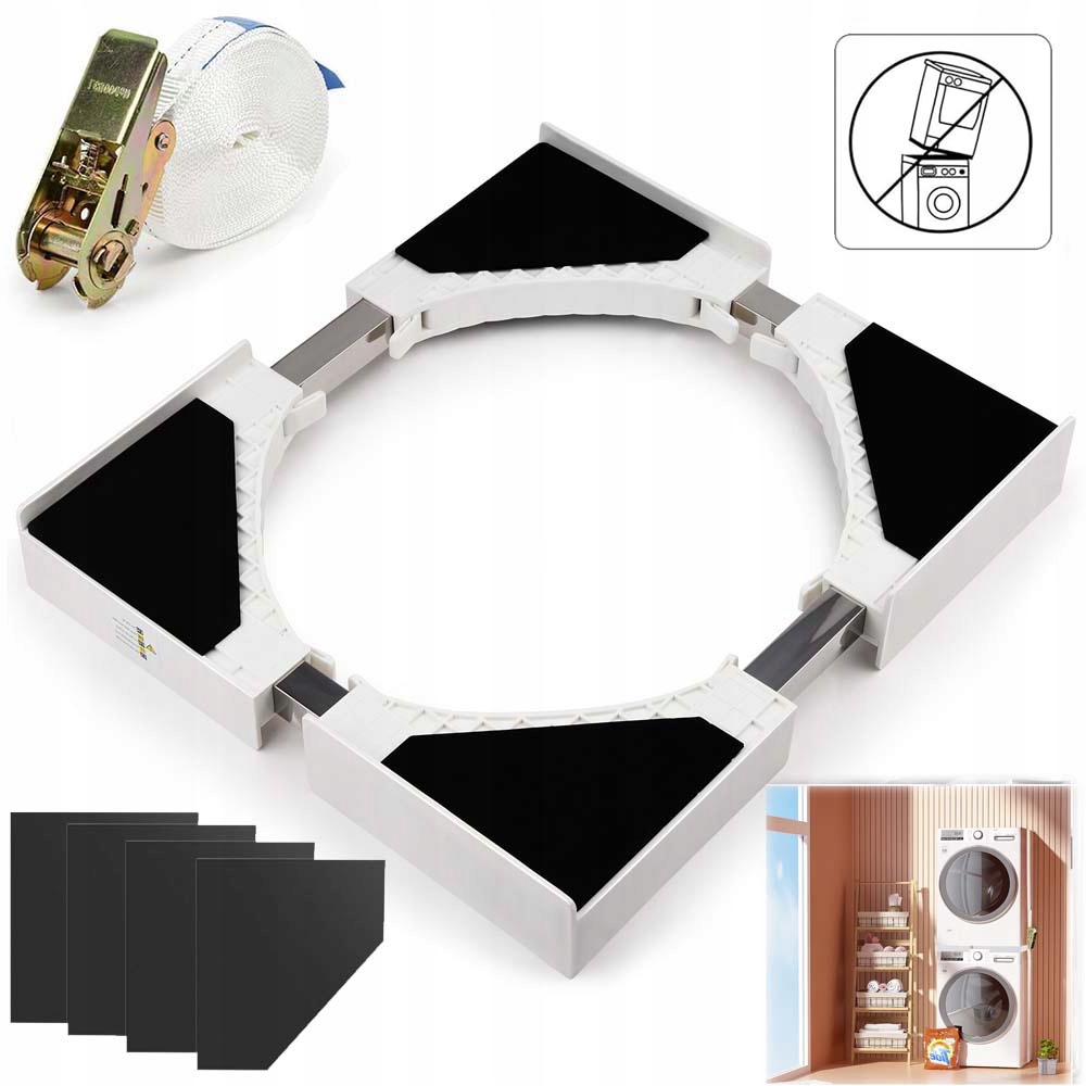 Uniwersalny Łącznik Do Pralki Z Suszarką Pralek Z 8 Mat Antypoślizgowych