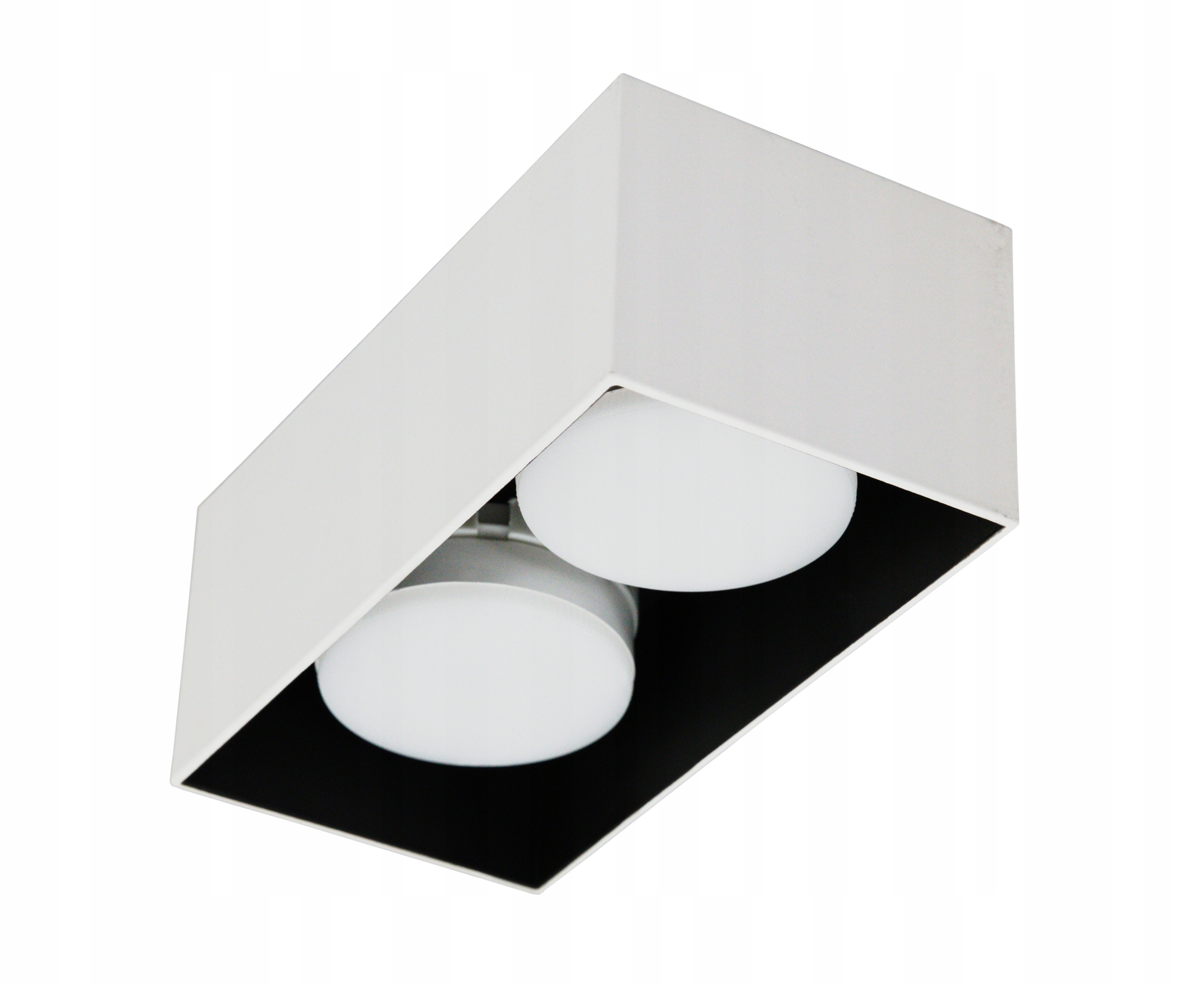 Oprawa Podwójna Stała Hdl 125/2 Natynkowa GX53 Biała Czarna Mat