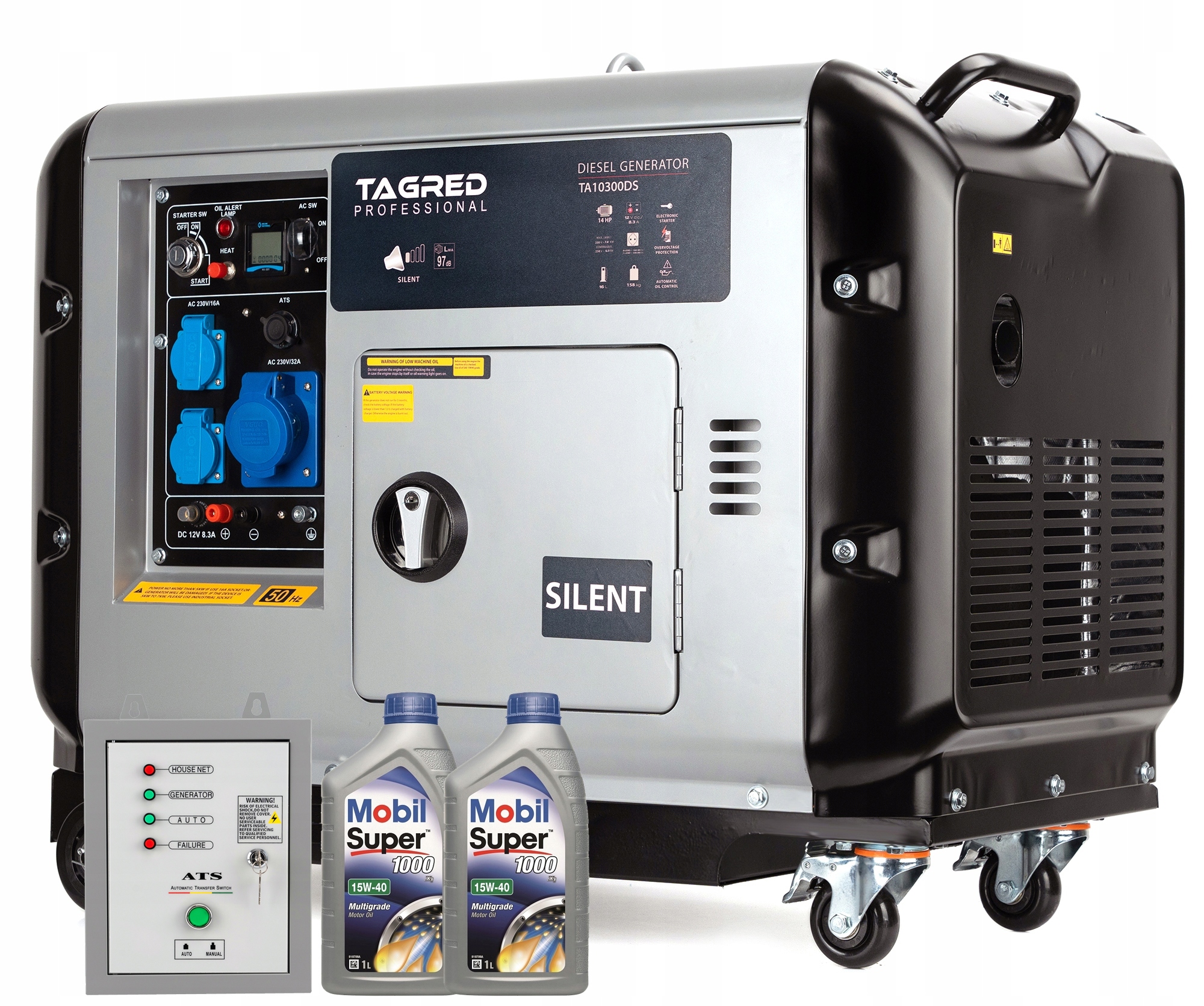 DIESEL AGREGAT PRĄDOTWÓRCZY 10KW 230V 32A ATS AVR