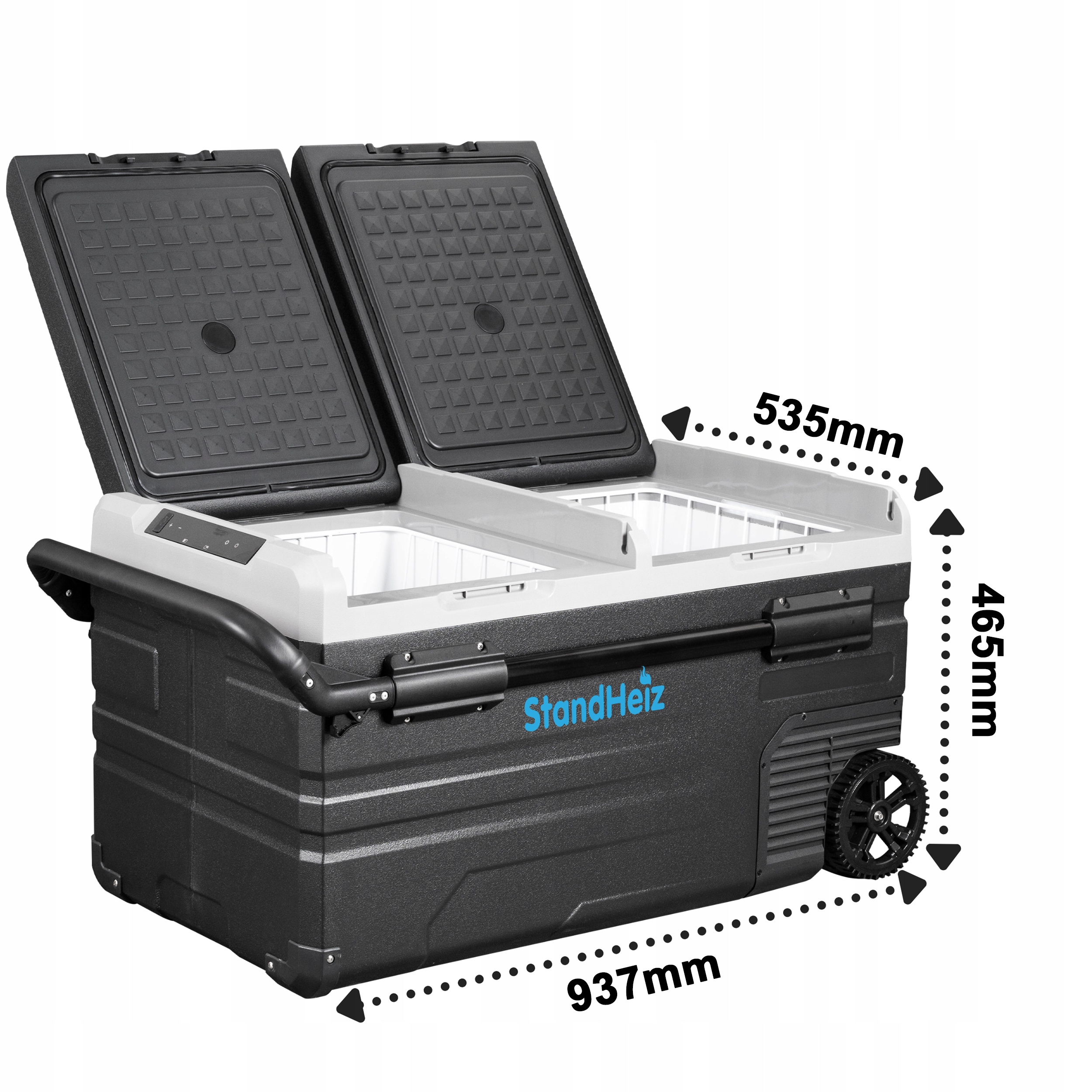 LODÓWKA TURYSTYCZNA PRZENOŚNA KOMPRESOROWA 72L KAMPER 12V24V 230V STANDHEIZ Waga produktu z opakowaniem jednostkowym 29.4 kg
