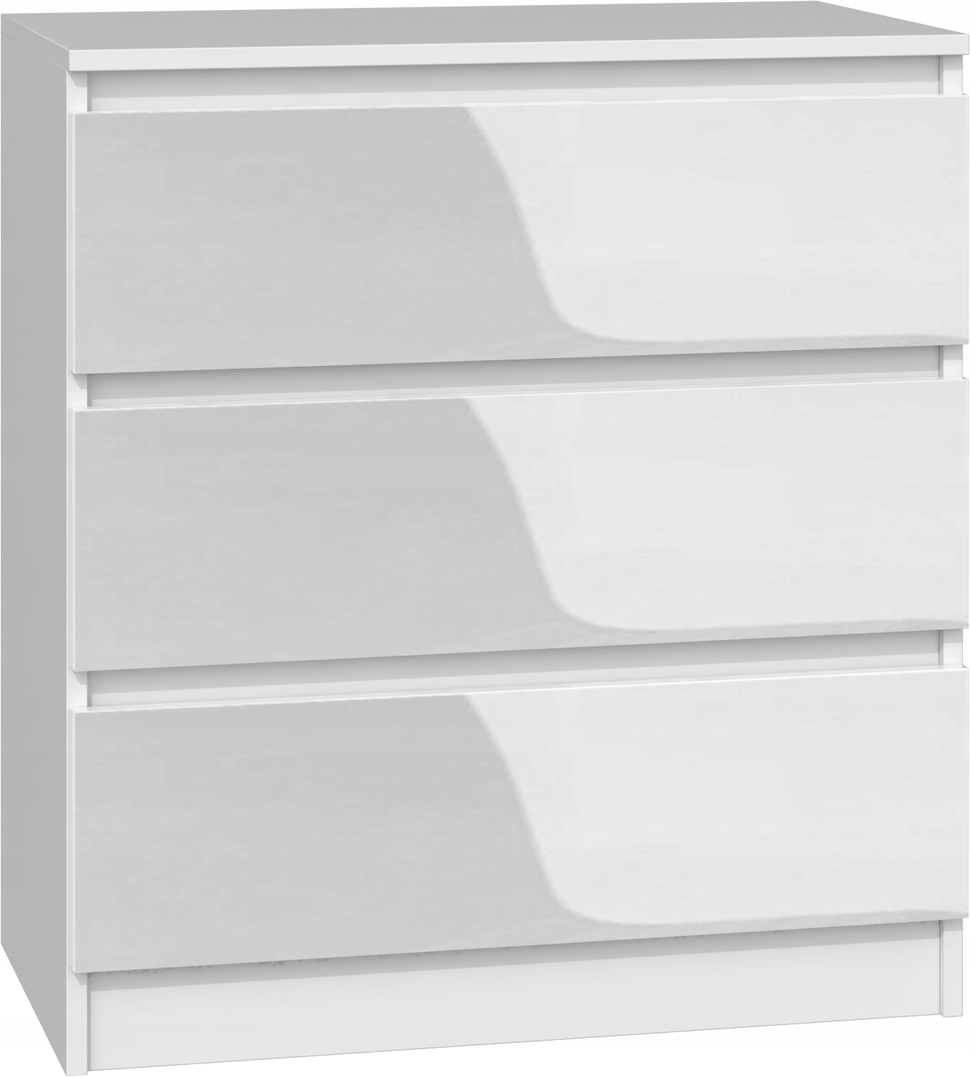 KOMODA SZAFKA REGAŁ 3 SZUFLADY M3 BIEL POŁYSK