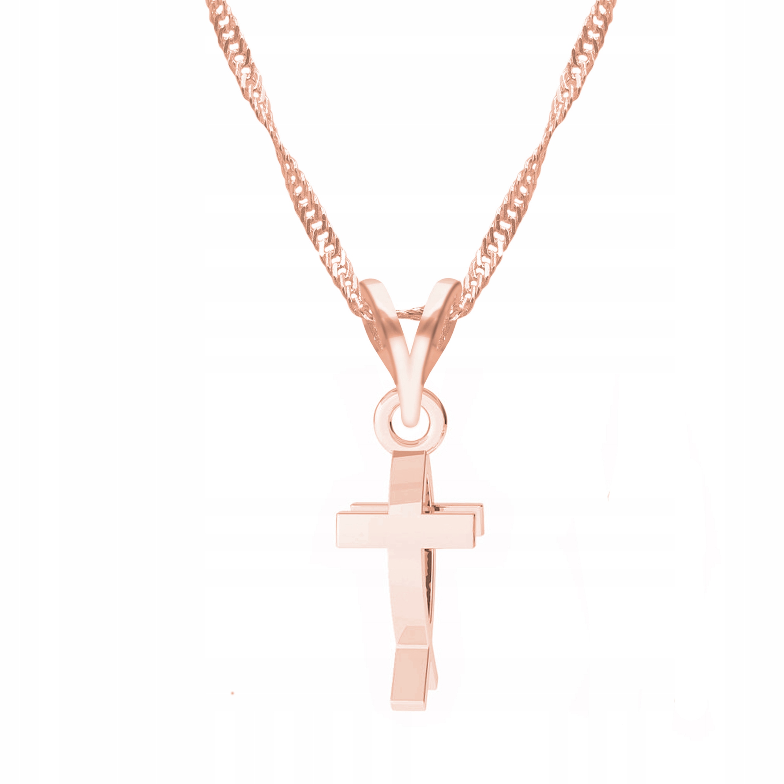 Řetízek zlatý náhrdelník 925 Kříž Rybka Křížek