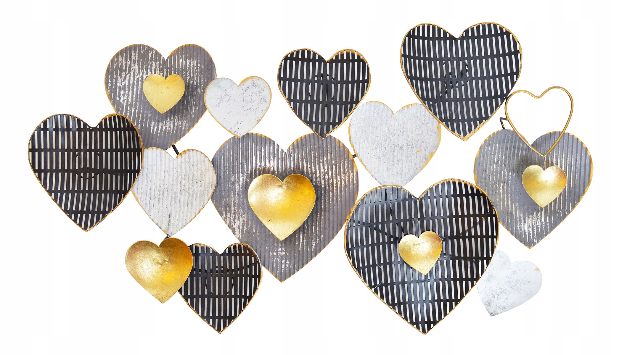 Velká Nástěnná Kovová Dekorace – Srdce