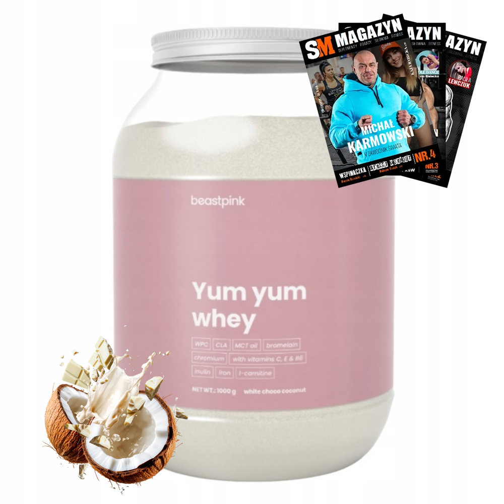 Gymbeam Beastpink Yum Yum Whey 1000 g Protein Doplněk Stravy Minerály Vitamíny C E