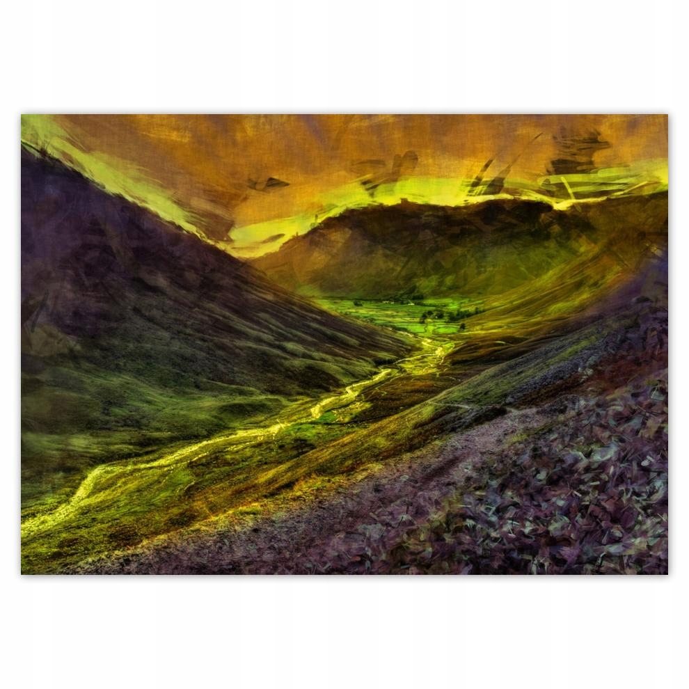 

Naklejki 70x50 Rzeczka w dolinie Pejzaż