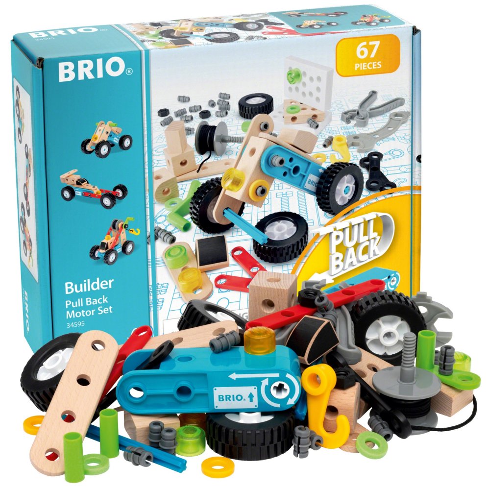 

Brio Builder Zestaw Z Silniczkiem Pull Back 67 El.