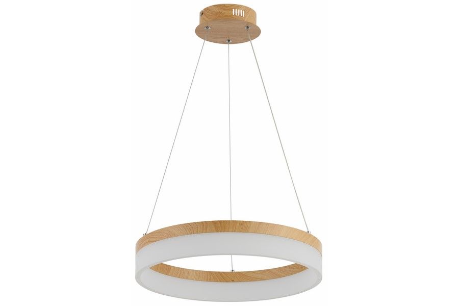 Závesné Led svietidlo moderná imitácia dreva okrúhla 40 cm 4000K Reality