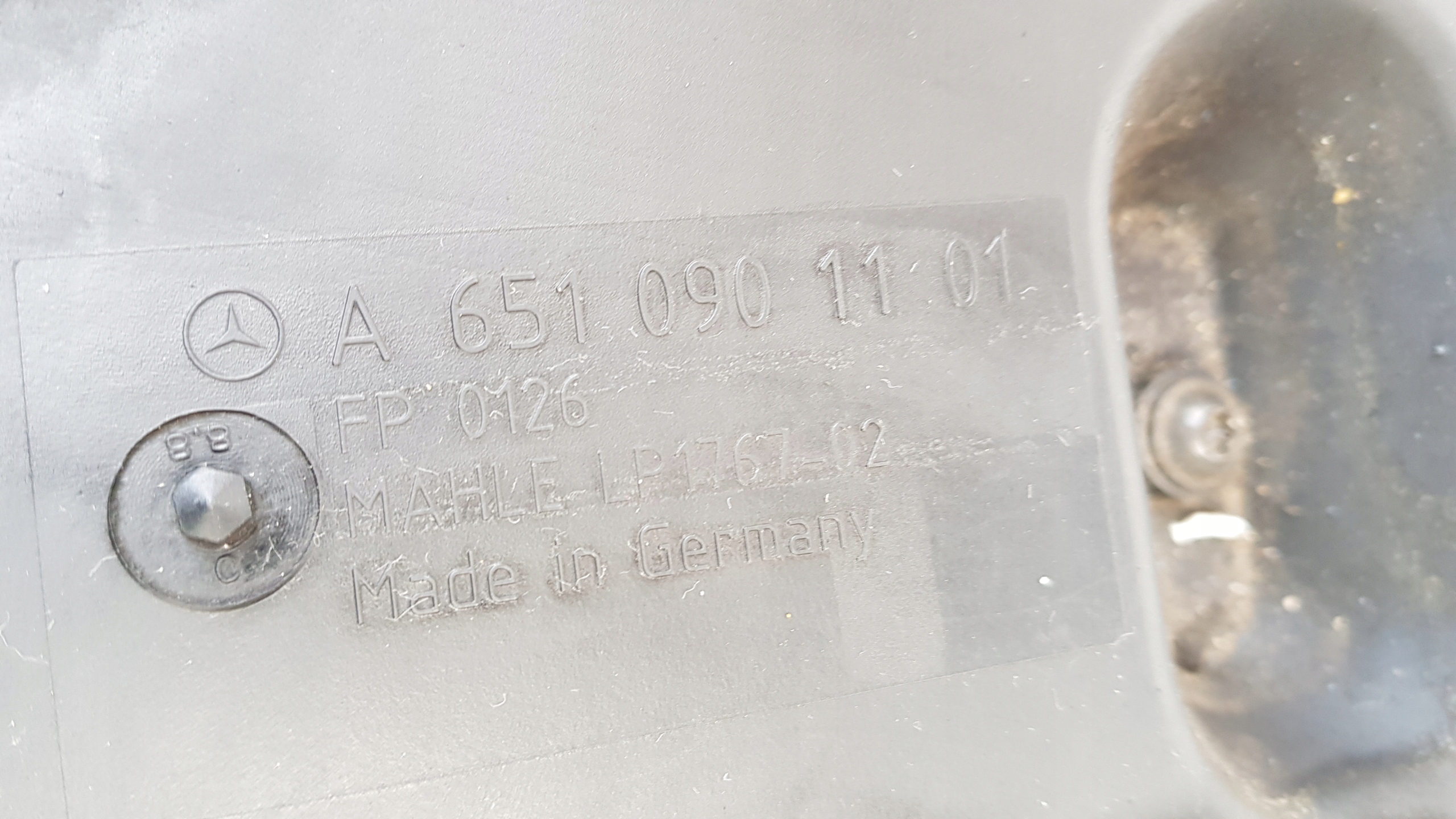 MERCEDES W204 W212 2.2 CDI Gehäuse filter luft A6510901101