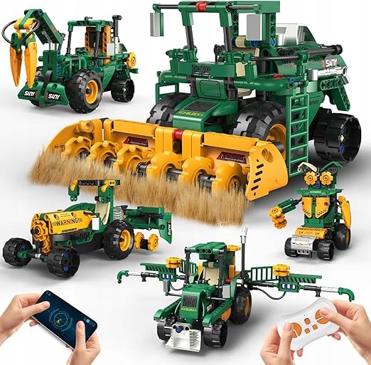 Klocki Techniczne K96234 Traktor Kombajn 5W1 Zdalnie Sterowane