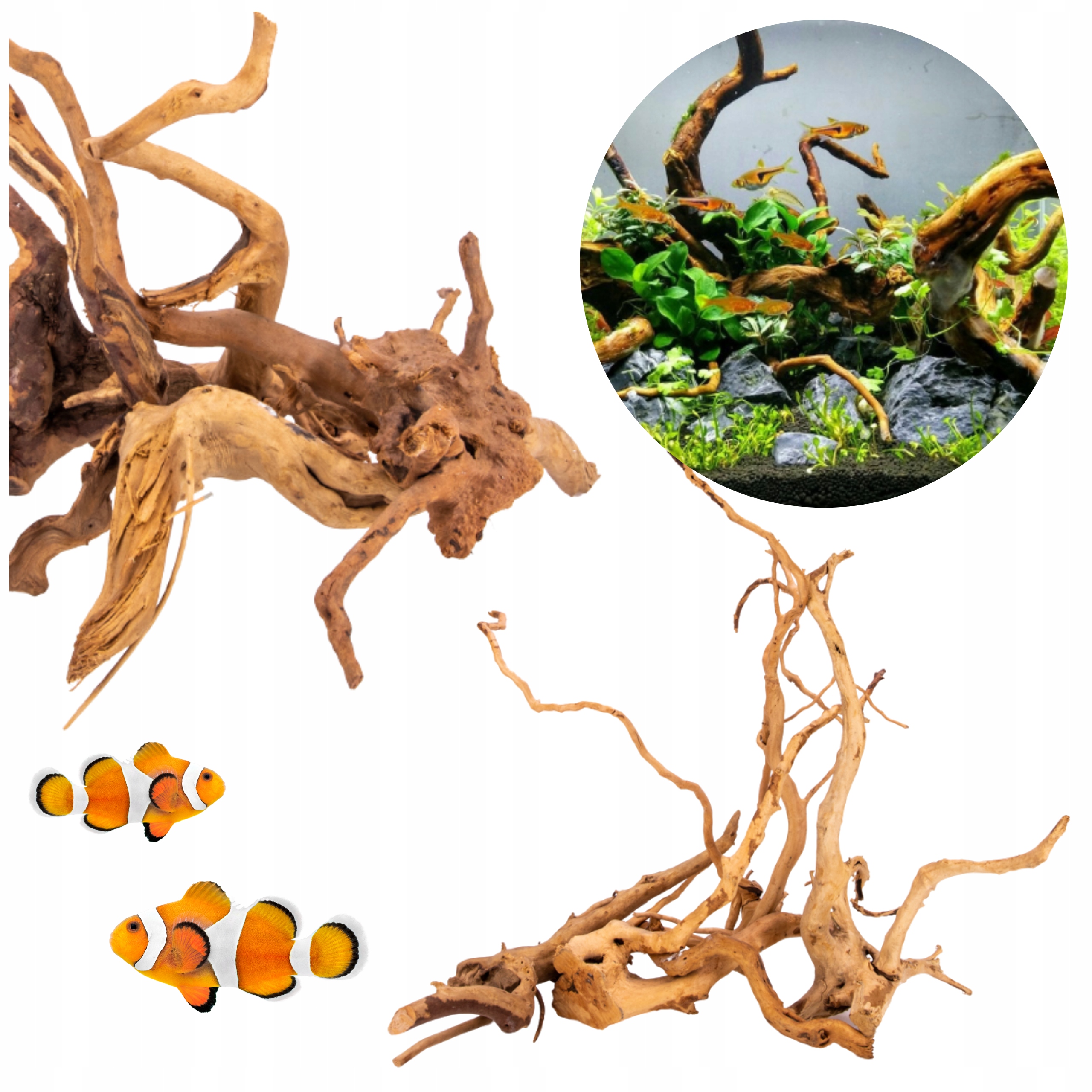 Levně Přírodní kořeny pro akvárium Red Moor Sada 70x30 cm 5-7 ks