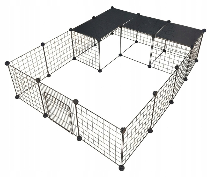 Wybieg Metalowy Klatka Składana Kojec Piętrowy dla Królików Gryzoni Kotów