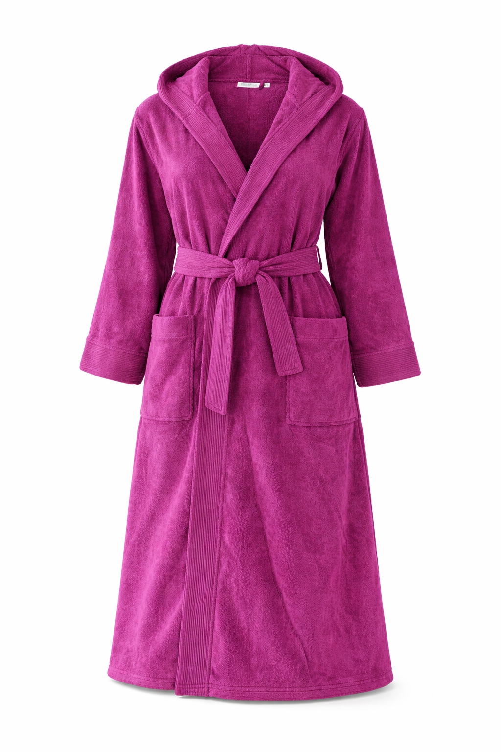 Szlafrok Z Kapturem Erwin Müller Frotte Kieszenie Pasek Fuksja XXL