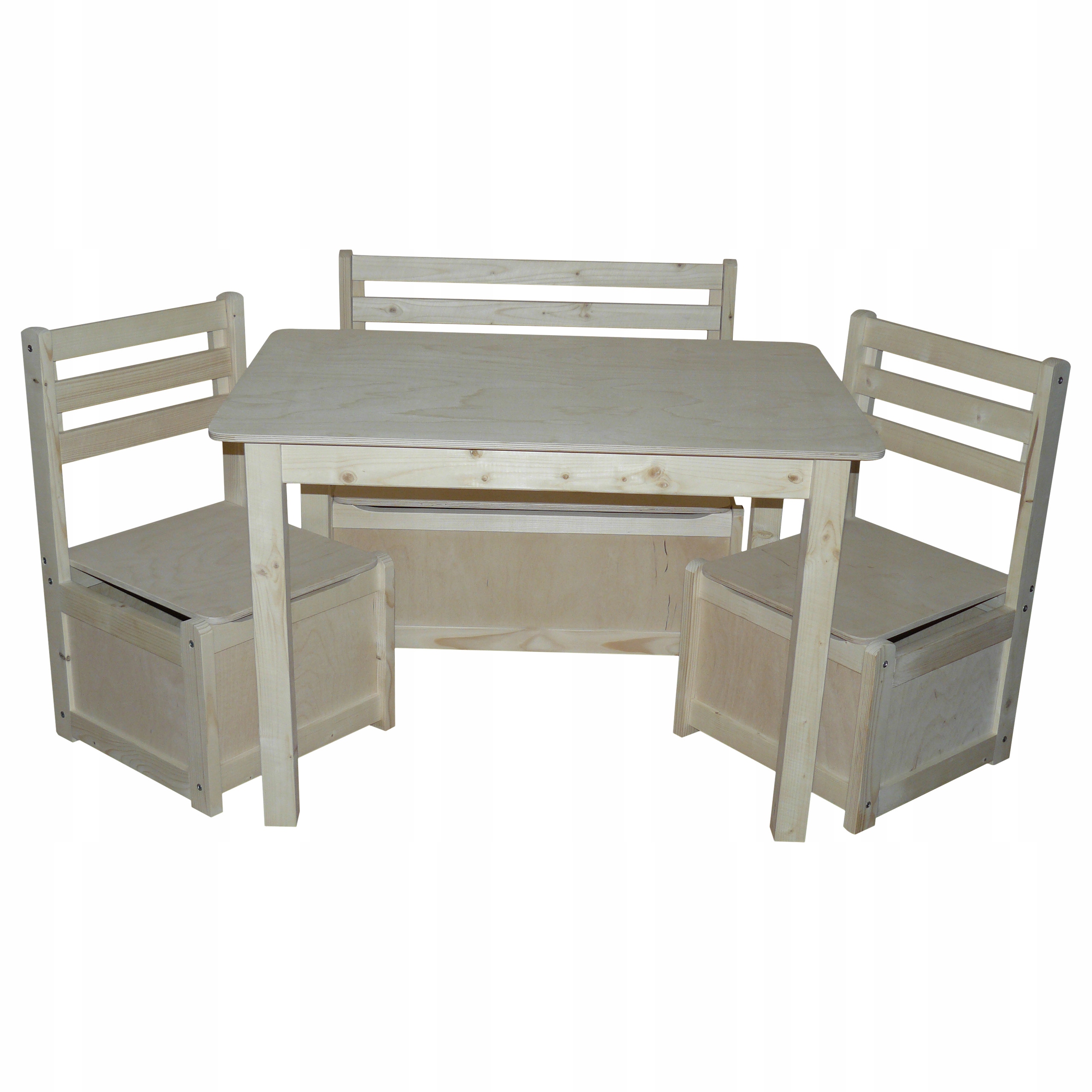 STOLIK I KRZESEŁKA DLA DZIECI 75/50 ŁAWKA ZE SCHOWKIEM JUNIOR NA PREZENT