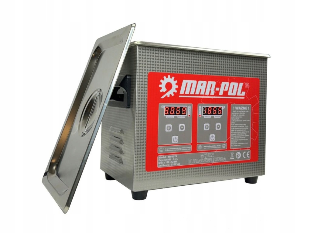 Ultrazvuková čistička 120 W, 3,2 l, nerez M90074