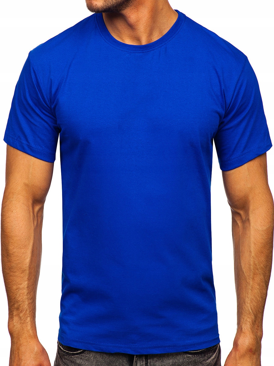 

T-shirt Męski Gładki Chabrowy 192397 Rozmiar_xl