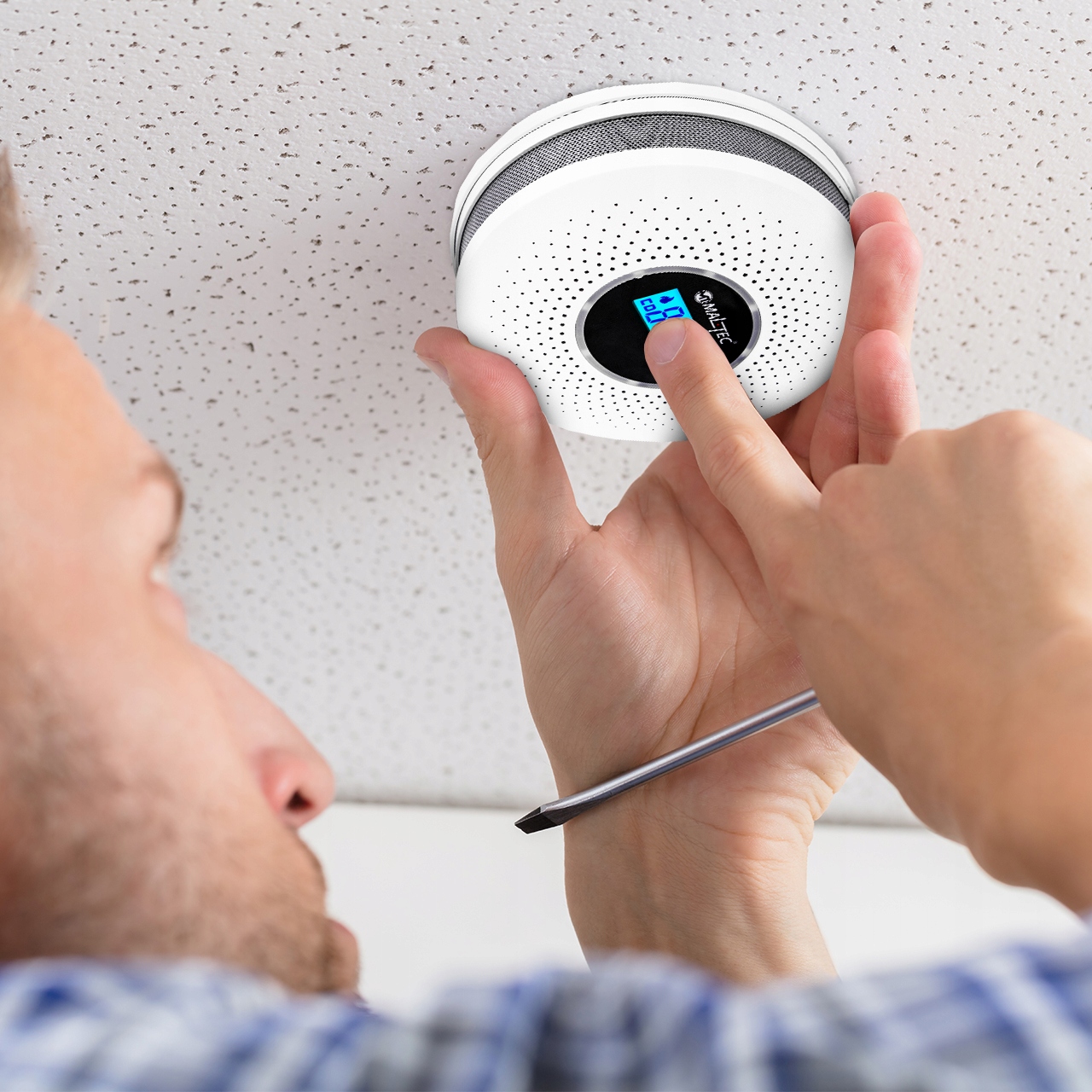 CERTYFIKOWANY CZUJNIK CZADU DYMU TLENKU WĘGLA SAFESENSOR BEZPRZEWODOWY 2w1 Rodzaj Czadu Dymu