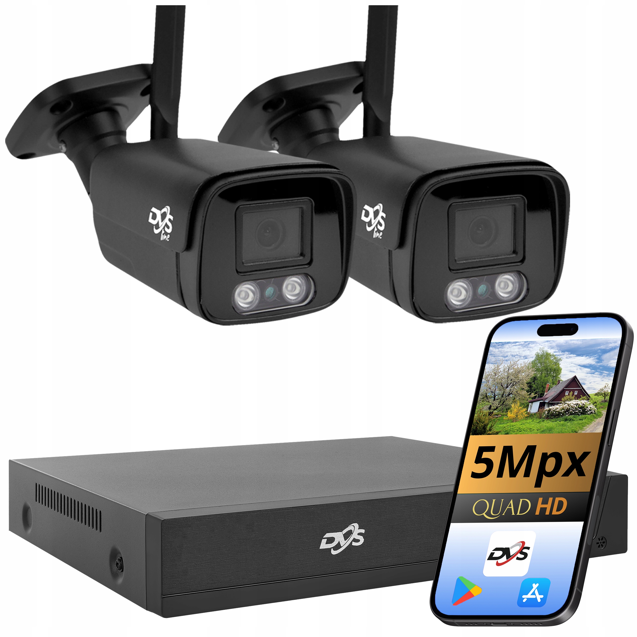 Sada Kamer Ip Wifi 5Mpx Monitorování Domácnosti Bezdrátové Kamery Tuba Dvs