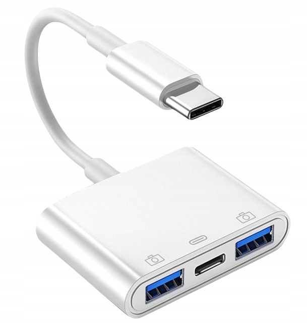 ADAPTER KABEL OTG USB C NA 2X USB 3.0 + ŁADOWANIE