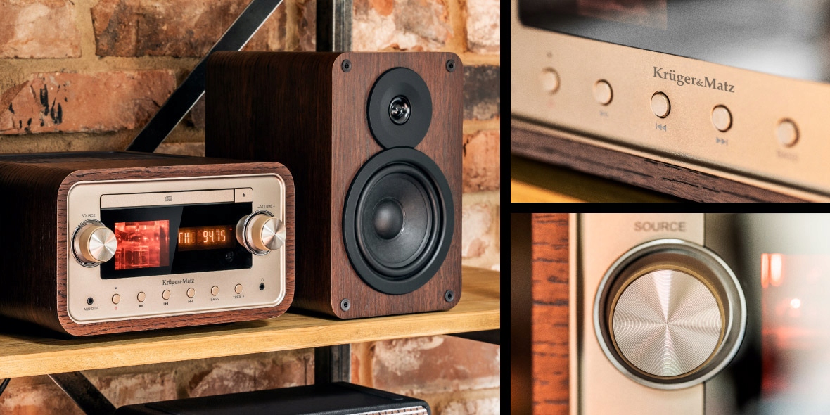 WIEŻA LAMPOWA KRUGER MATZ KM1961 CD BT NFC DAB+ FM Komunikacja Bluetooth NFC