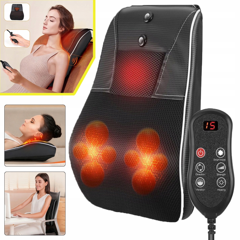 Masażer Karku, Masażer Pleców Shiatsu, Poduszka Do Masażu Ramion, Pleców