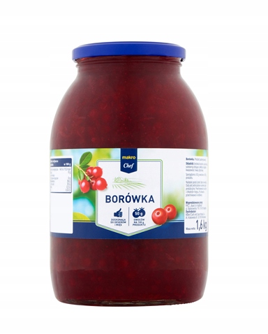 Metro Chef Borůvka 1,6 kg v lehkém sirupu do dezertu, velké gastro balení