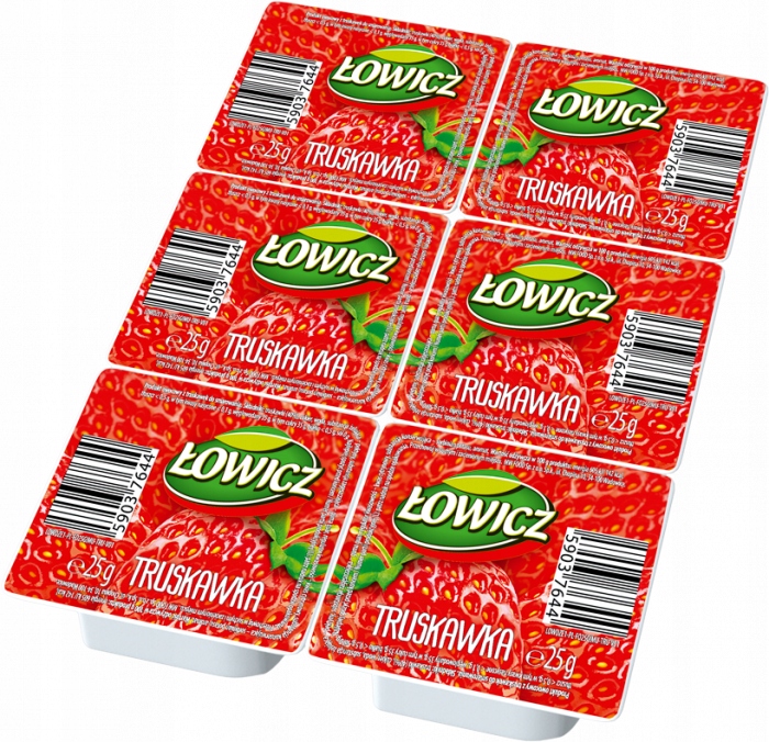 Levně 7x Łowicz džem, ovocná pochoutka z jahody 6x25 g