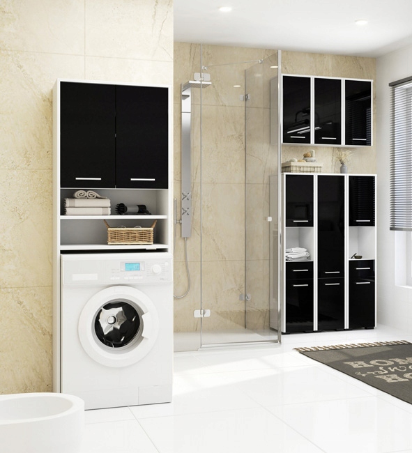 Стеллаж для ванной комнаты над стиральной машиной = современный = блеск глубина мебели 30 см