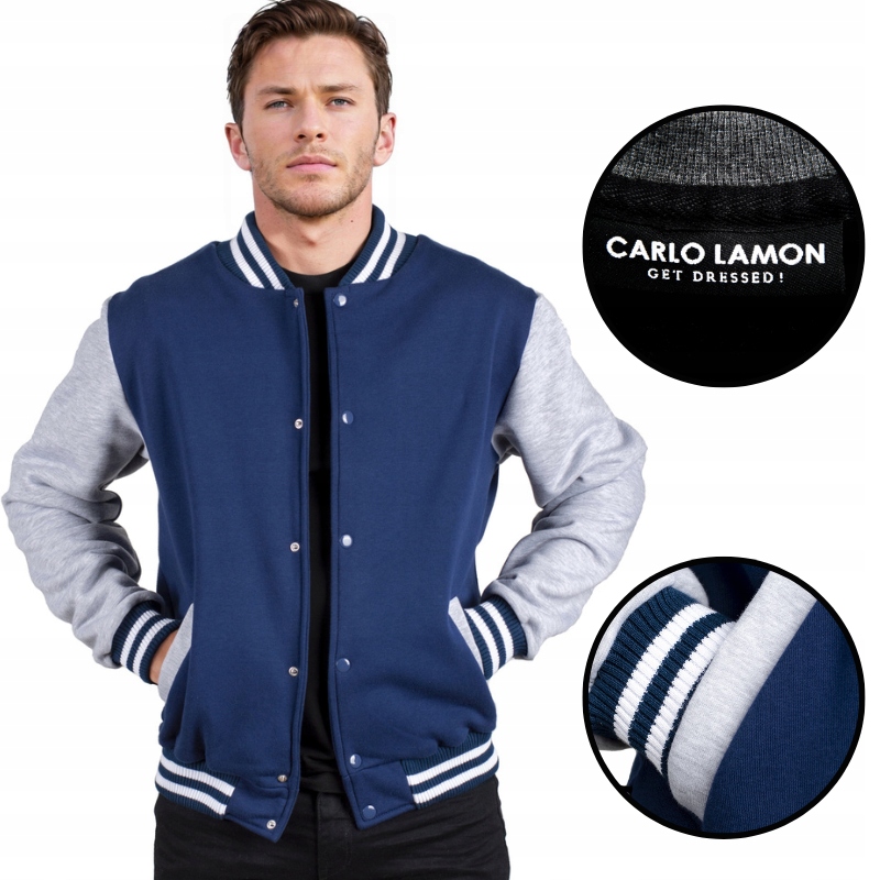 Bejsbolówka męska kurtka bluza ze stójką Lamon Premium L