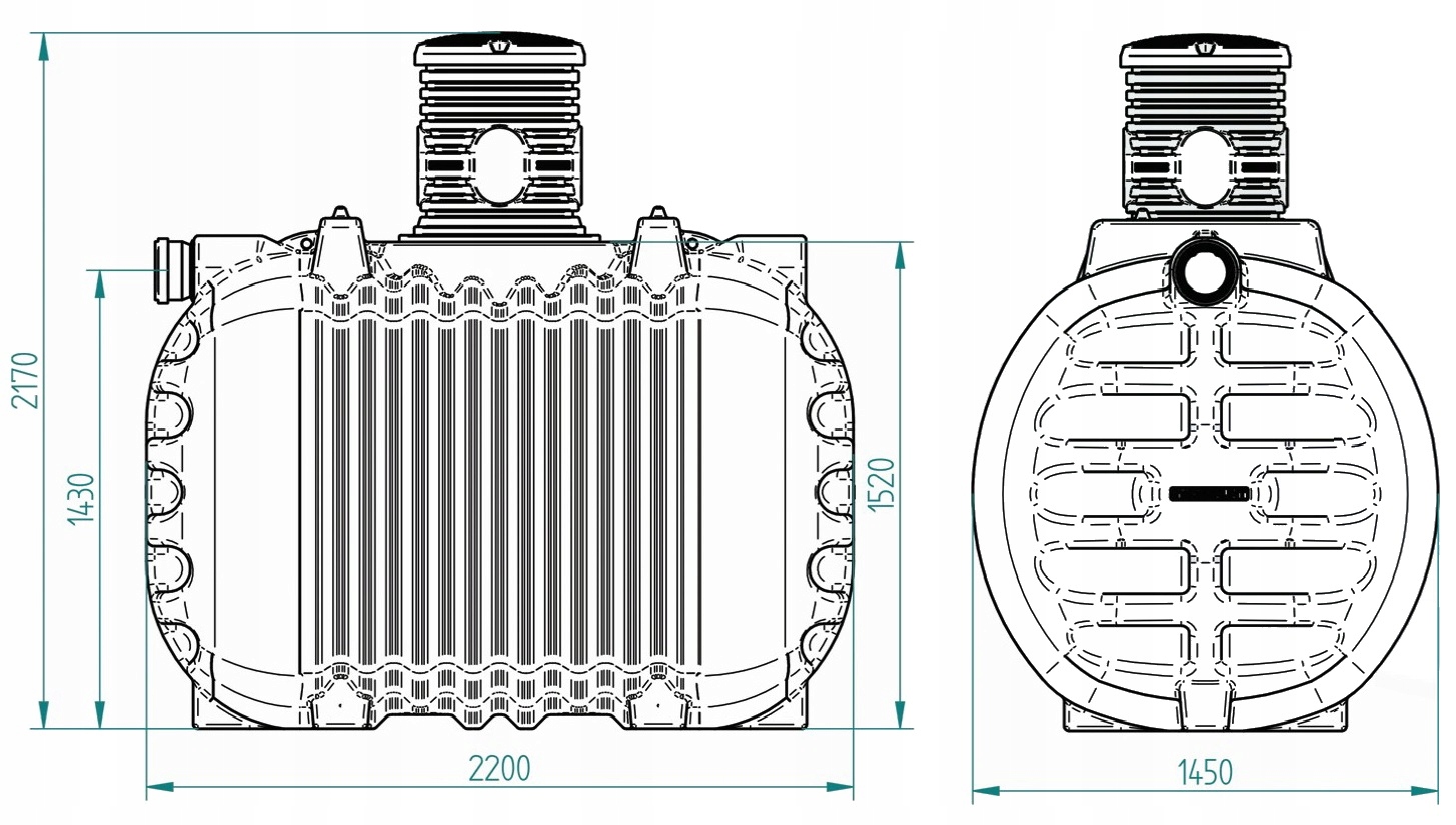 Atestowany Zbiornik Bezodpływowy Szczelny 3000L Wytrzymały 3000 Raptor ROD Marka Raptor