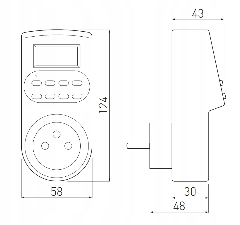 Programator czasowy tygodniowy max. 3500W Marka GTV