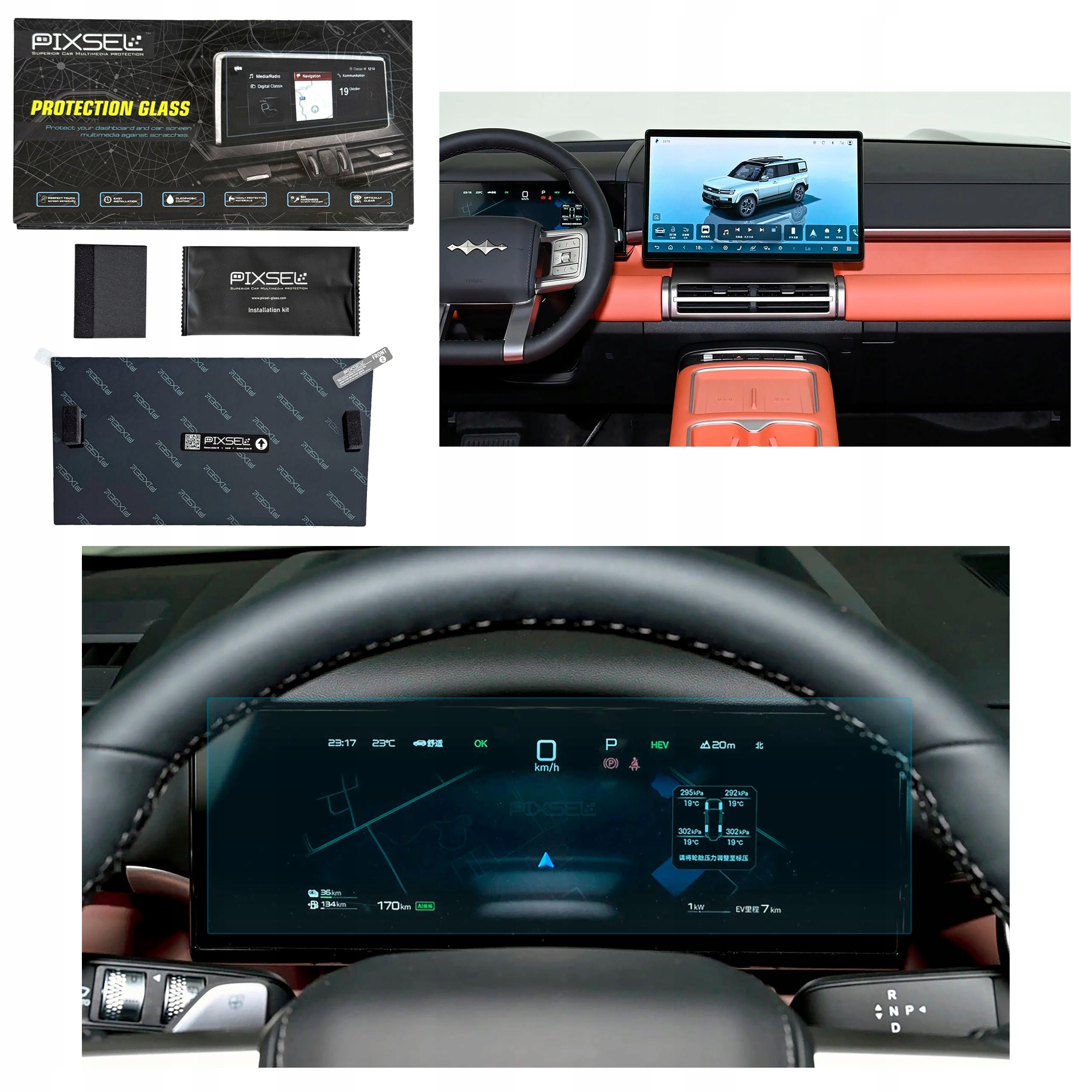 Antyodciskowe Matowe Szkło Ochronne Byd Leopard 7-14.1“ 2025-