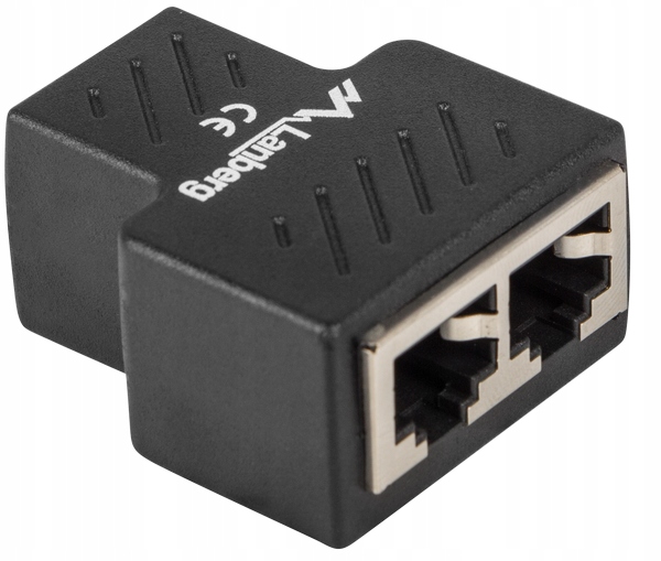 

Adapter Łącznik Rozgałęźnik wtyk 1x 2x RJ45 Ftp