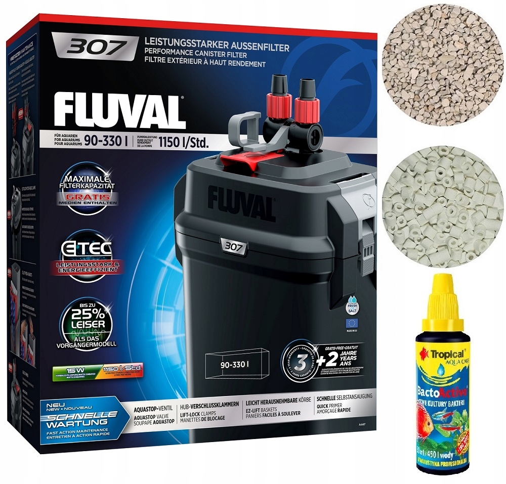 

Fluval 307 Filtr Zewnętrzny + Mega Gratisy 1150l/h