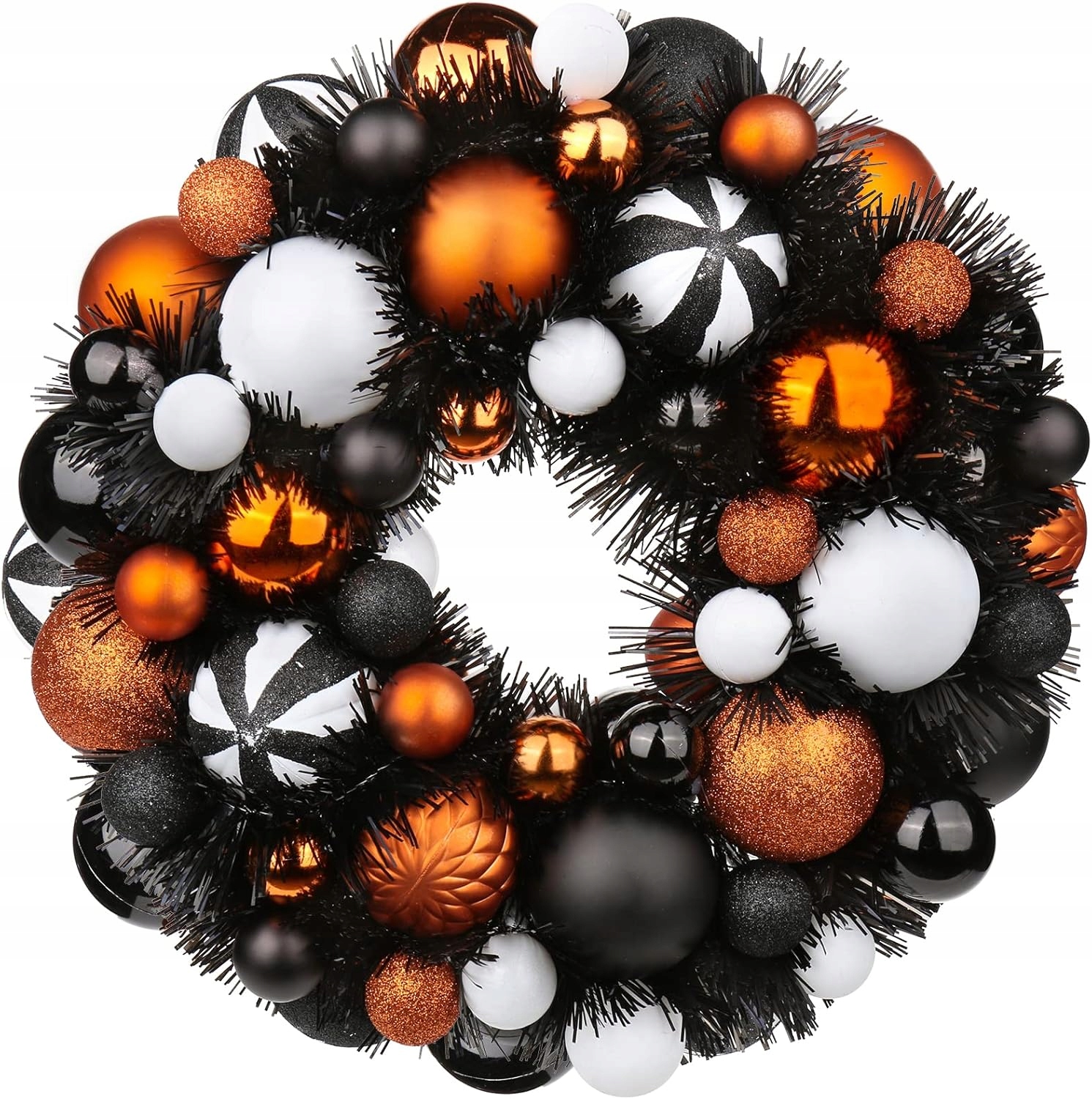 Halloweenský věnec, 33 cm, halloweenská dekorace, věnec na dveře