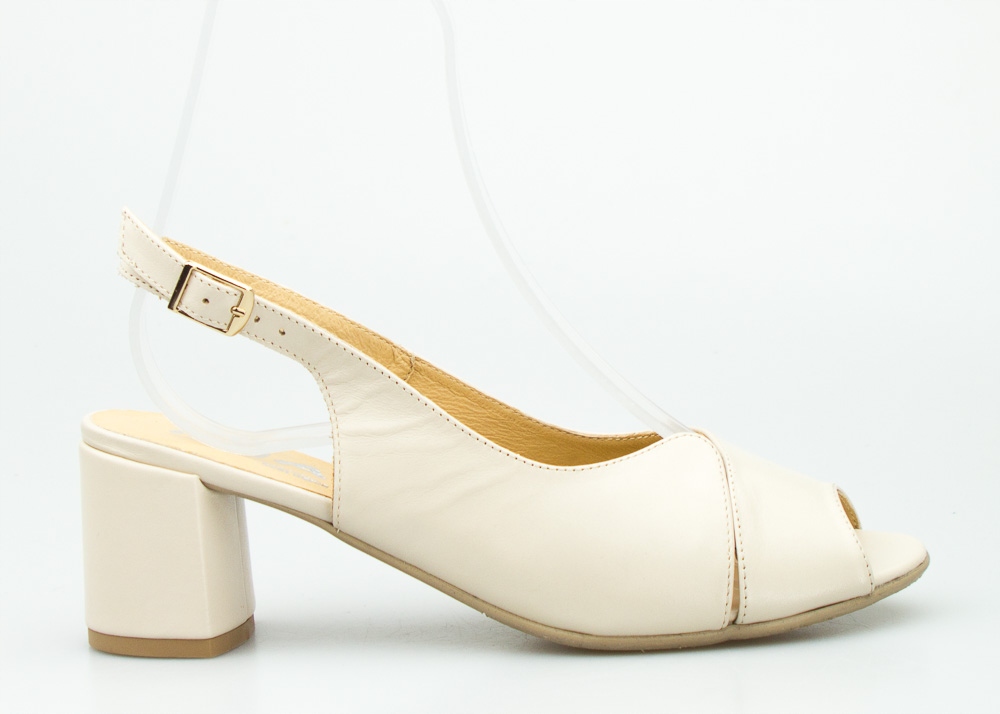 

Beżowe Sandały Zabudowane Open Toe Heel Aga 39
