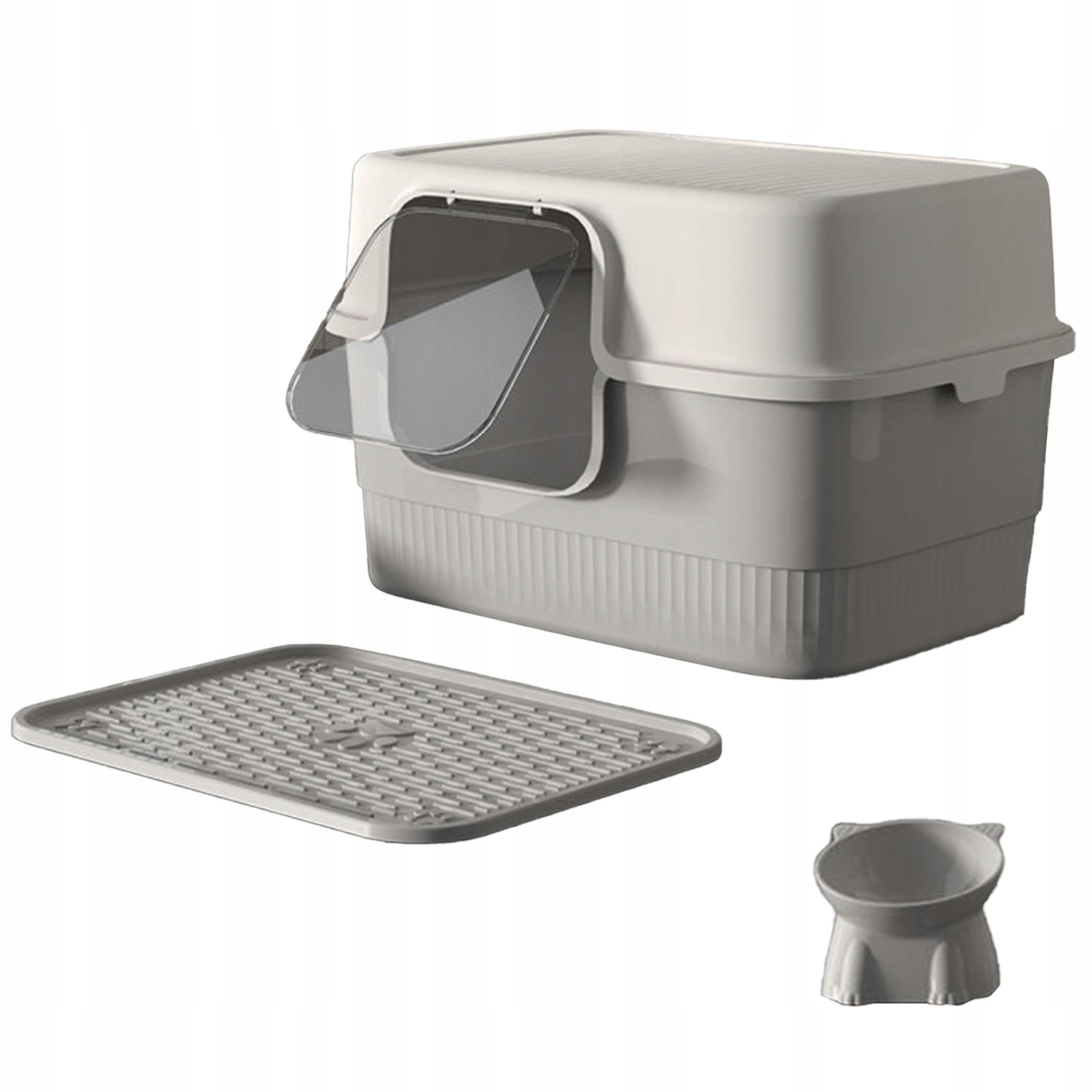 Levně Velká Toaleta Pro Kočky Uzavřená s filtrem Lopatka odolná Pp Hygienická