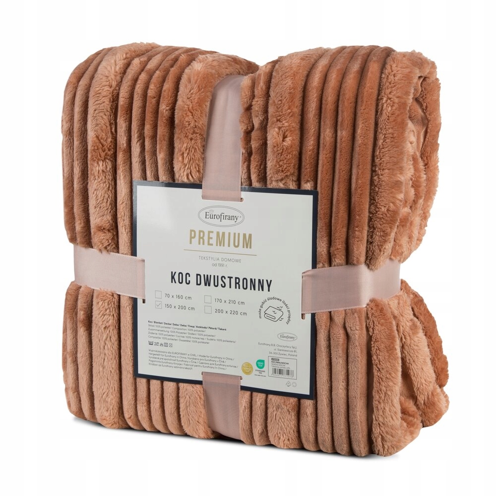 Deka Nina 220x200 Eurofirany mocha, extrémně měkká v pásech