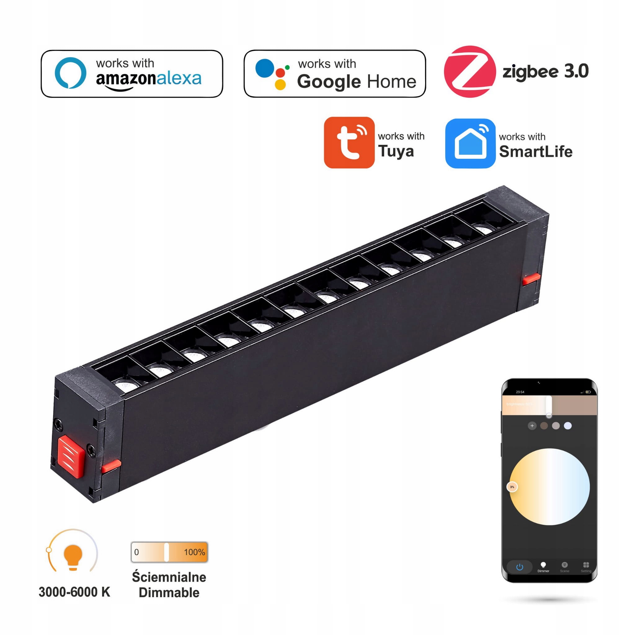 Led reflektor Zigbee Grille 9W Smart Track 230V