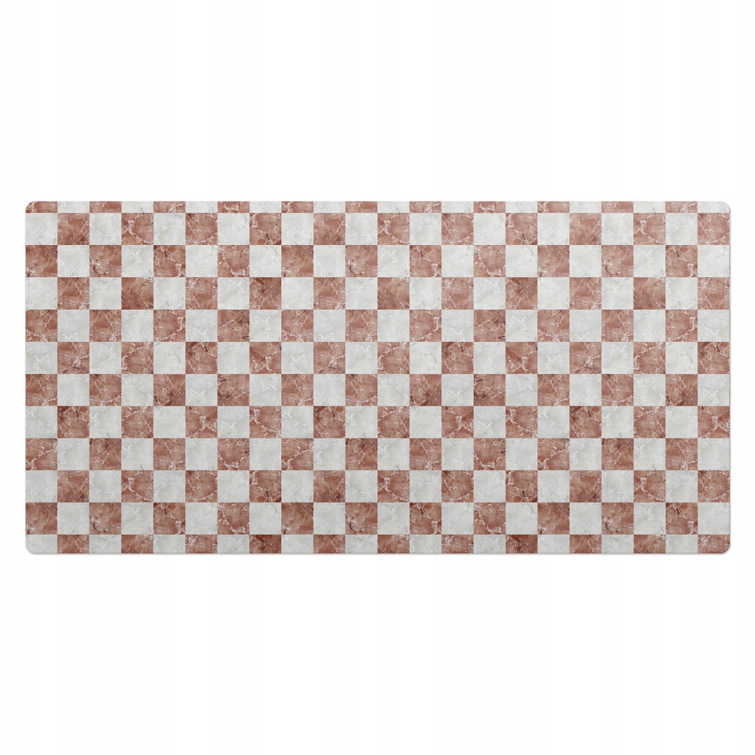 Ochranná podložka na psací stůl do kanceláře Šachovnice v mramorovém stylu 100 x 50 cm