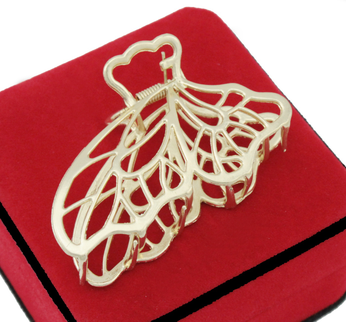 

Klamra Do Włosów Złota Metalowa Liść 8 CM