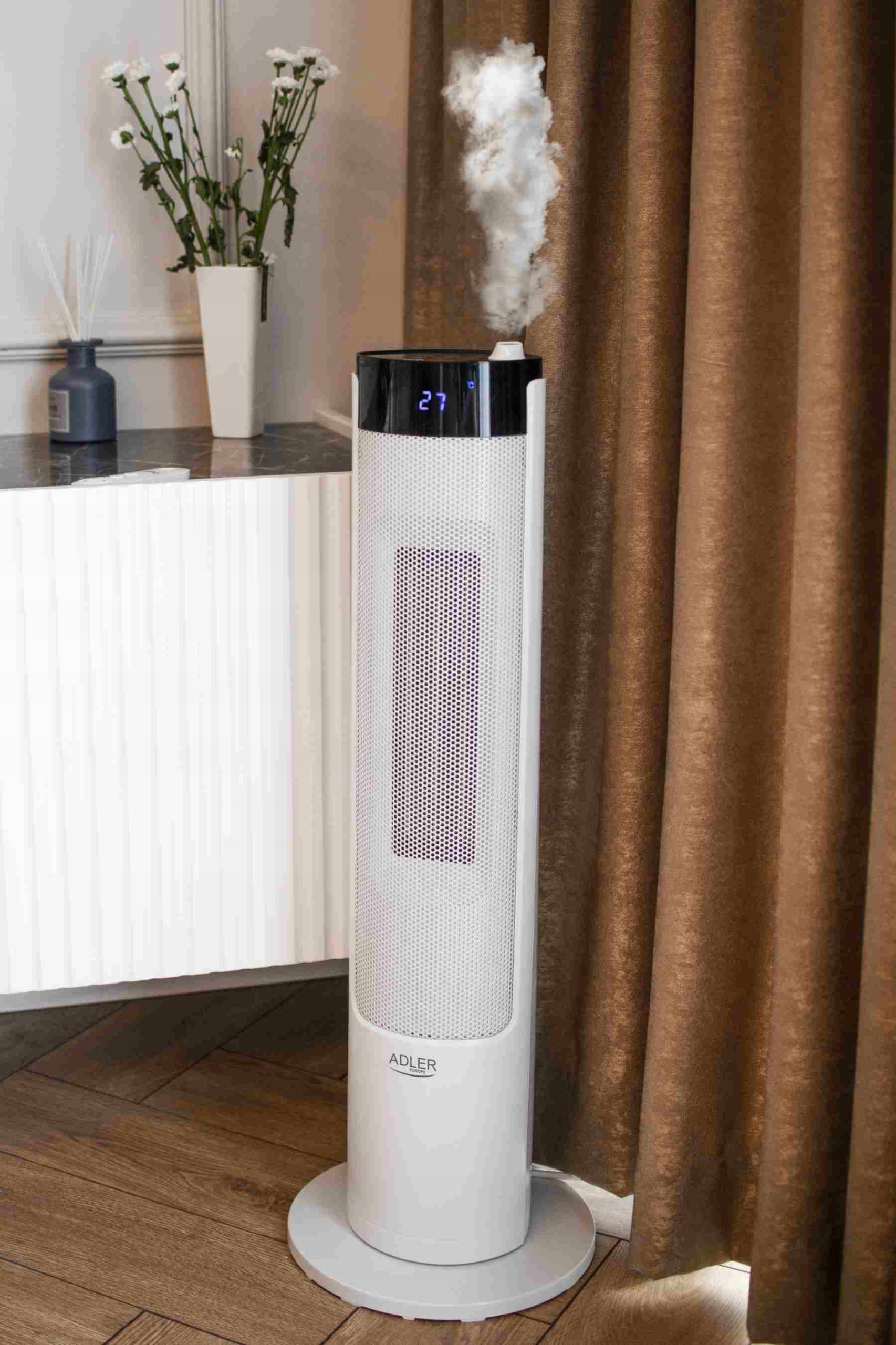 Grzejnik Kolumnowy LCD z Nawilżaczem 75cm 2200W AD7730 Adler