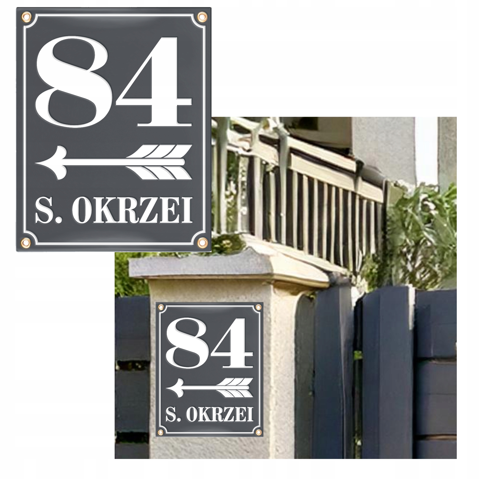Adresová Tabule Číslo Domu Kovová Tabule Na Dům 25x20 cm Smaltovaná