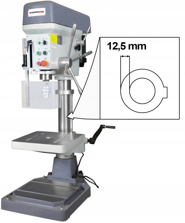WIERTARKA STOŁOWA KOLUMNOWA WS20 20 mm + IMADŁO MASZYNOWE OBROTOWE QH125 Moc 1100 W