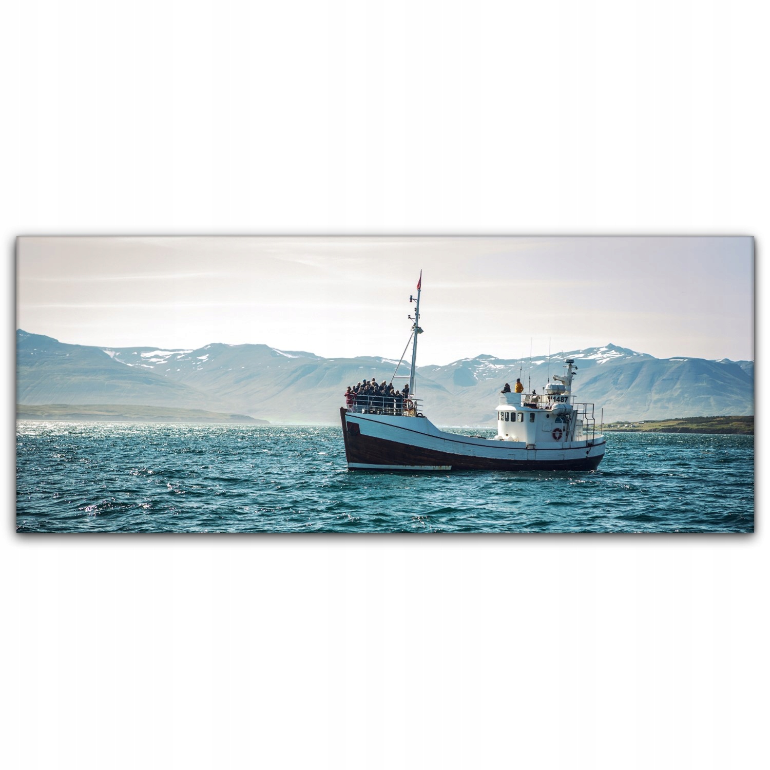 

Obraz płótno canvas 125x50 Islandia Rybak Statek