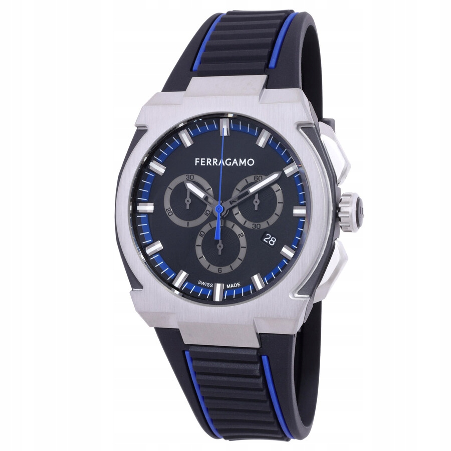 Pánské hodinky Ferragamo Edge Chronograph Quartz Black Dial